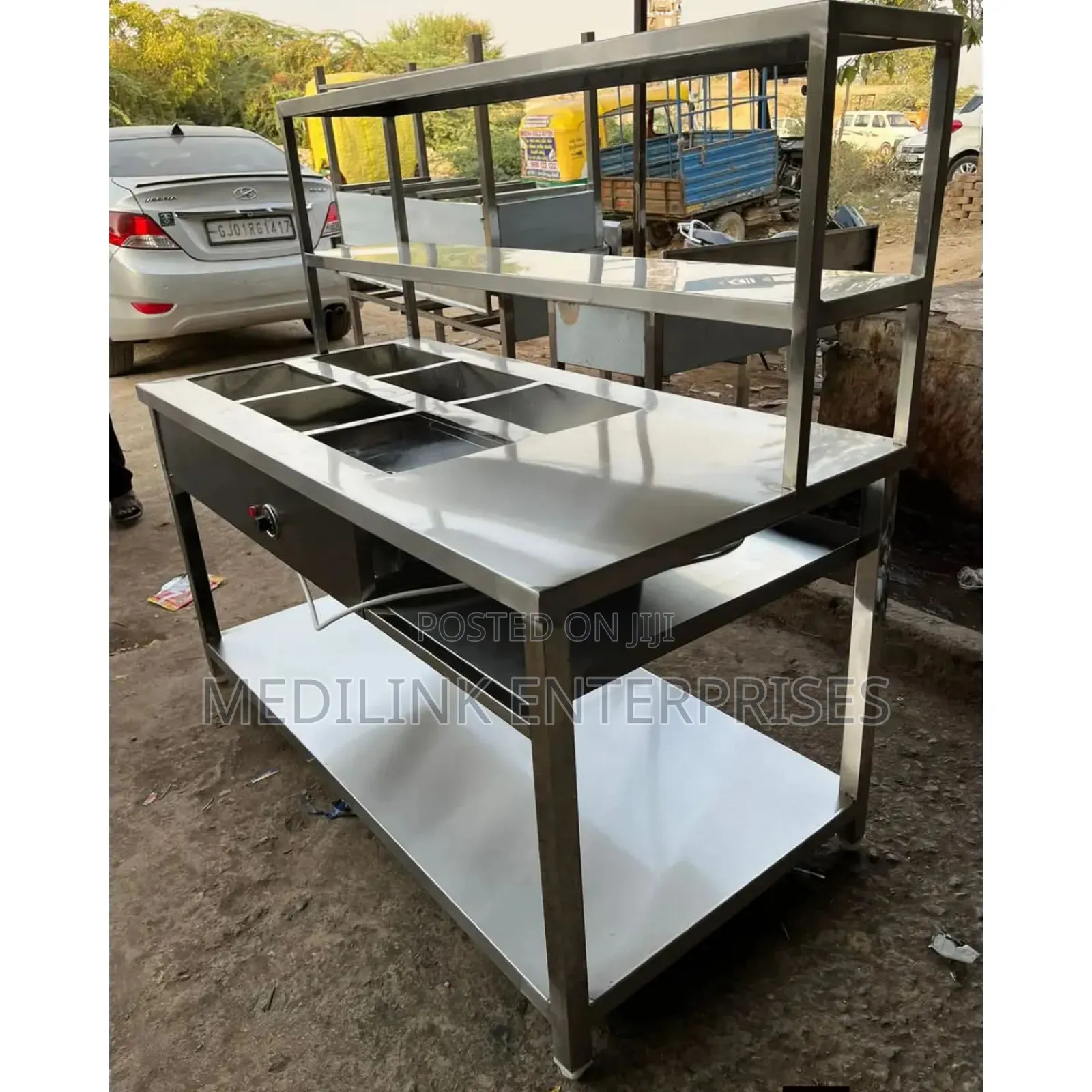 Stainless Steel Commercial Kitchen Hotpass and a Food Warmer