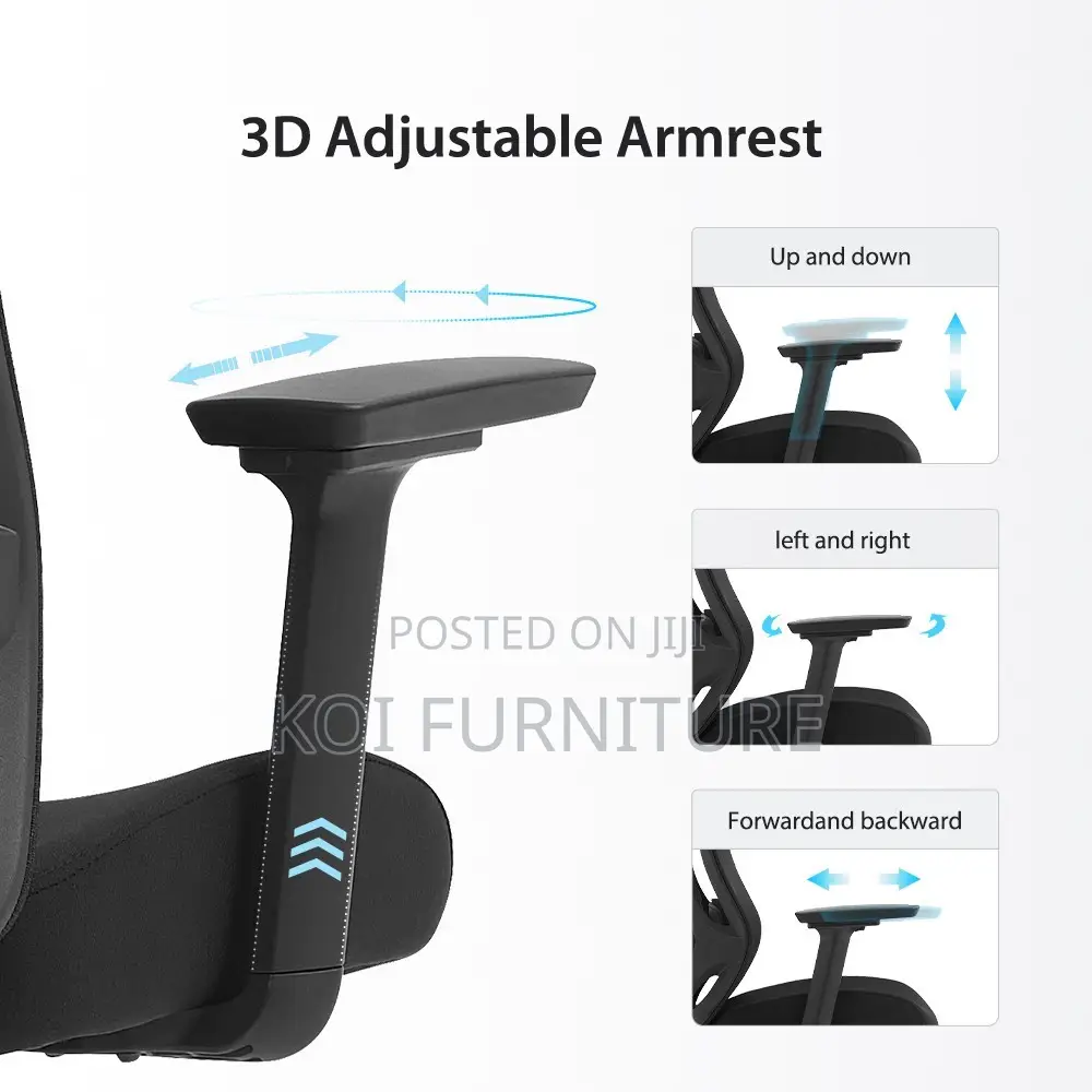 Office Chairs; Premium Orthopedic High Back Chair With Adjustable Arm