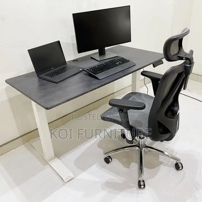Office Desk; 120cm Spaciuous Adjustable Flexible Height Desk