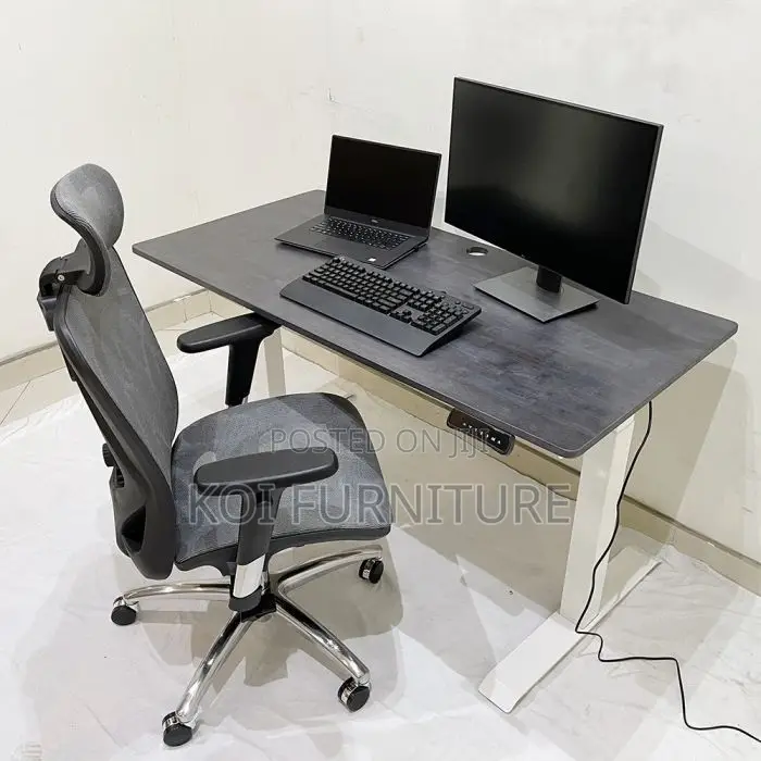 Office Desk; 120cm Spaciuous Adjustable Flexible Height Desk