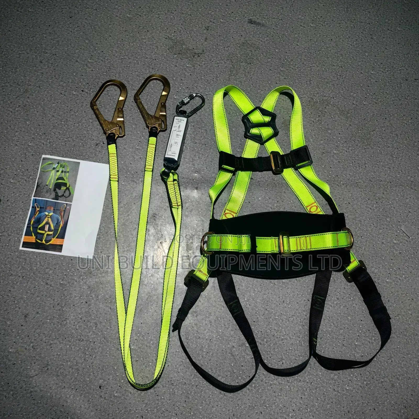 Safety Harness Full Body With Double Lanyard Ultimate (Green)