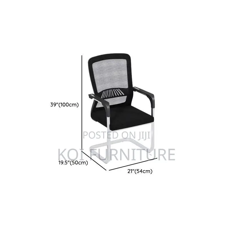Office Chairs; Mesh Fabric Boardroom Seat With Sled Base