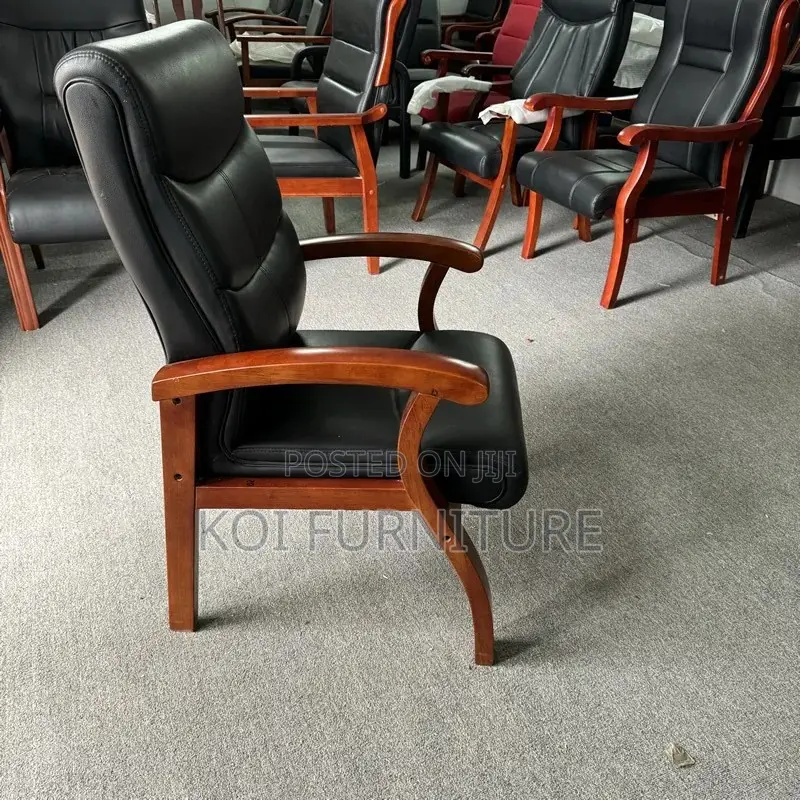 Office Chairs; Comfortable Executive Visitors Desk Mahogany Seat