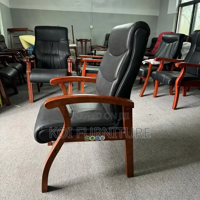 Office Chairs; Comfortable Executive Visitors Desk Mahogany Seat