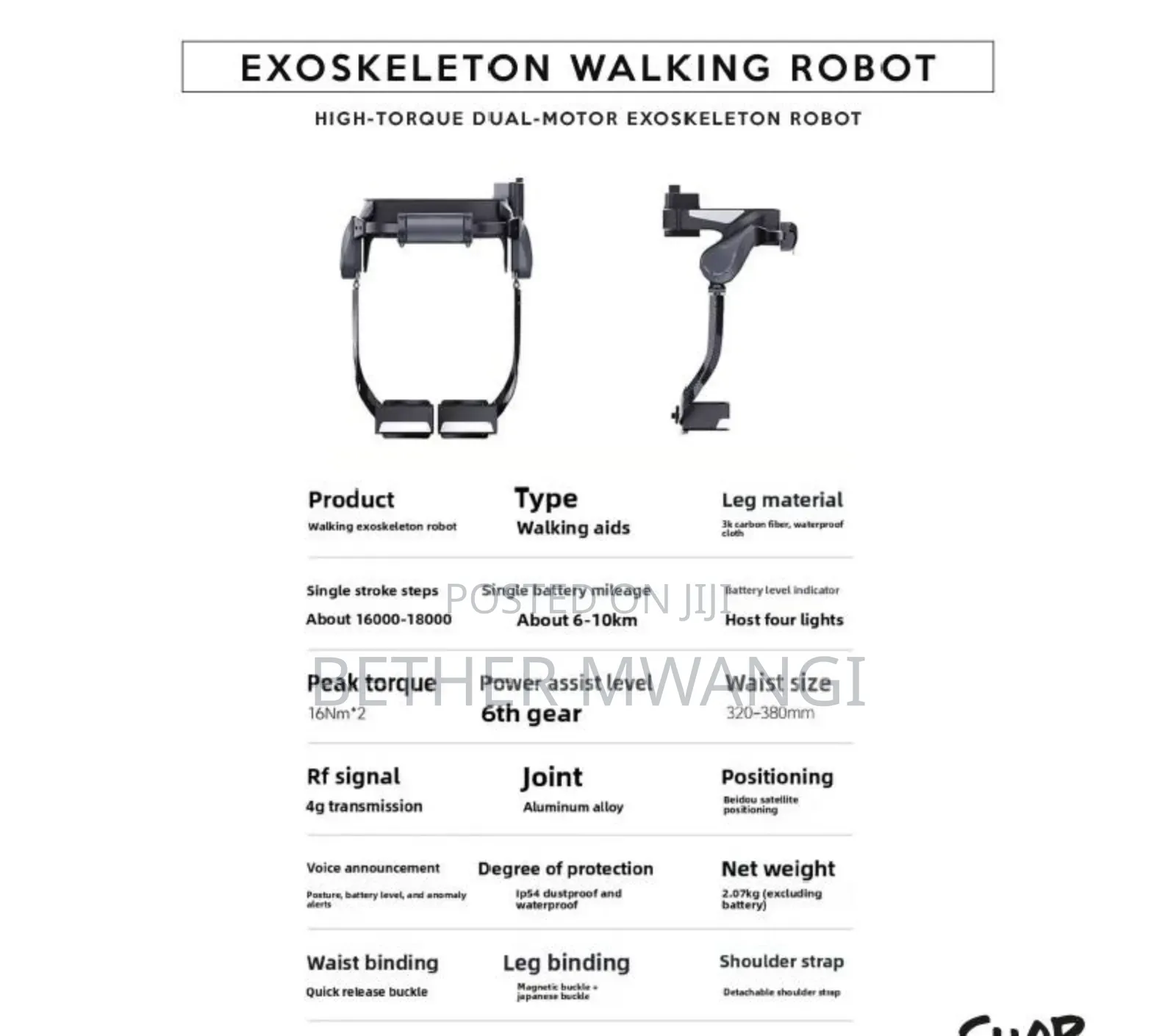 Walking Aid Exoskeleton Robot in Kenya(Pre Order Product)