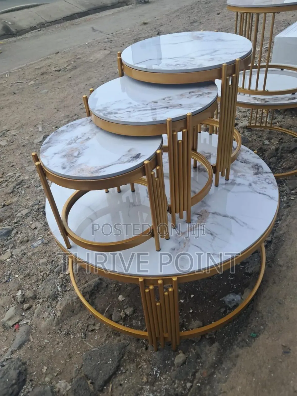 4 in 1 Executive Pure Marble Table