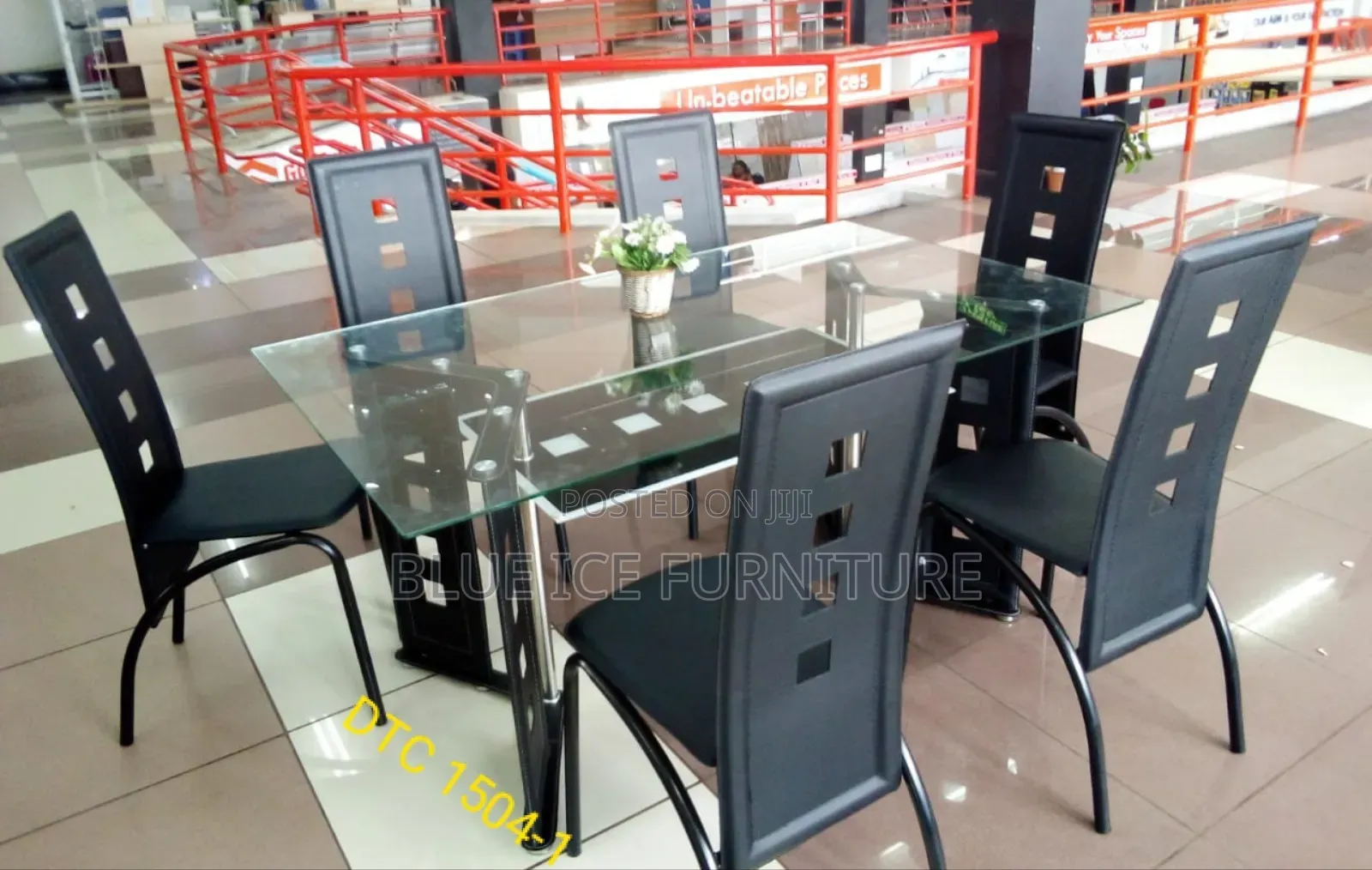 6 Seater Glass Home Dining Table