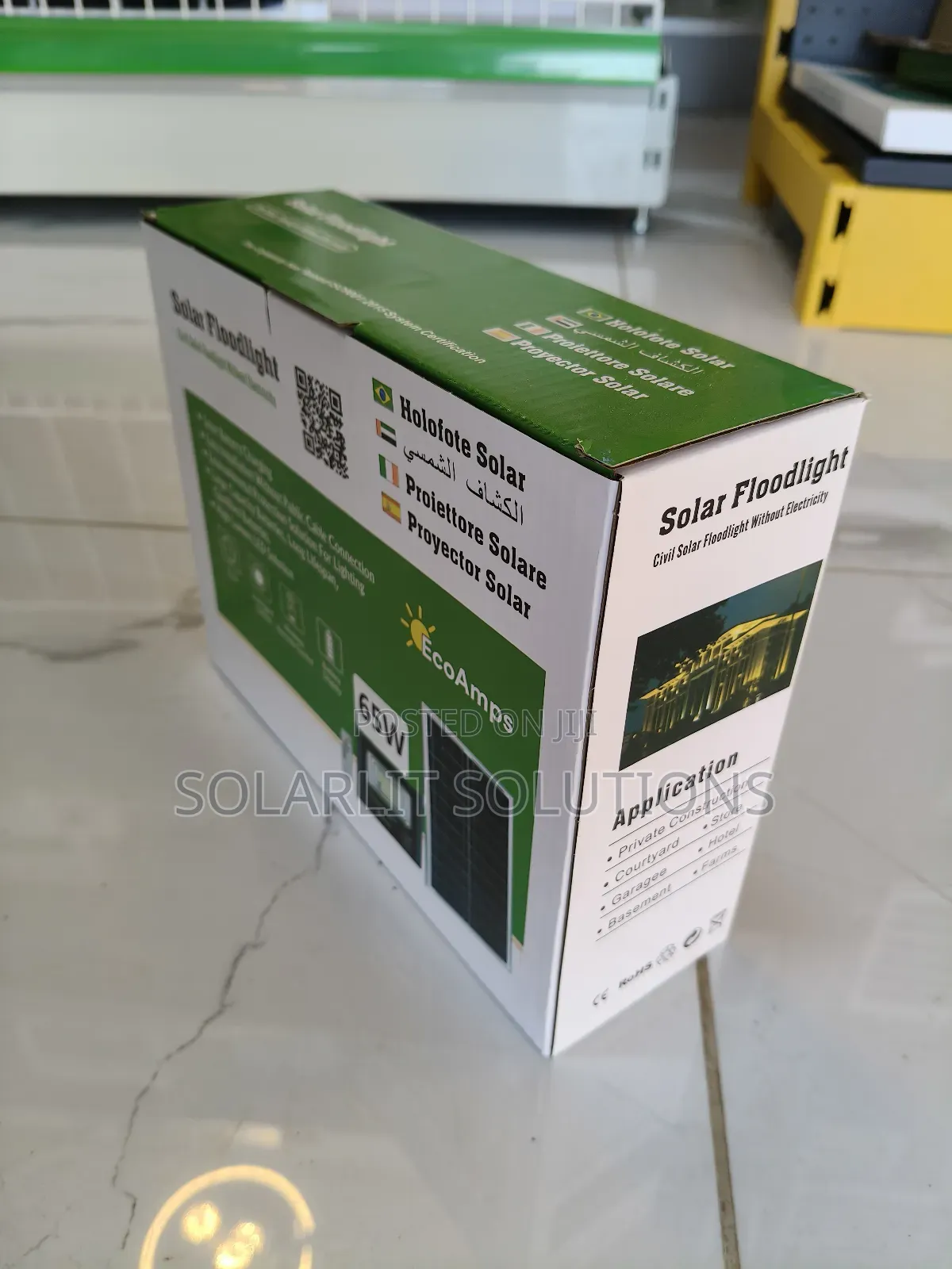 Eco-Friendly 65w Solar Floodlight for Home and Garden