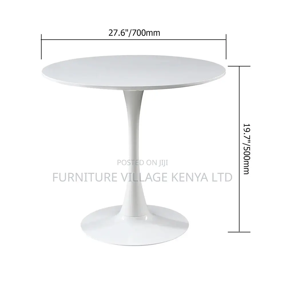 Dining Table; White Pedestal Dining Table