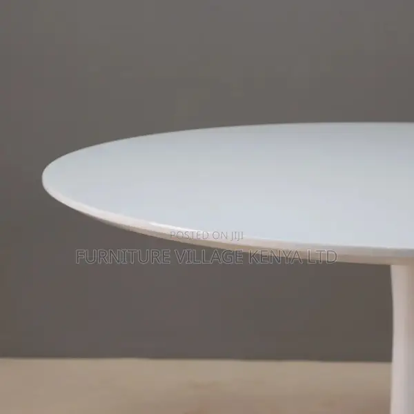 Dining Table; White Pedestal Dining Table
