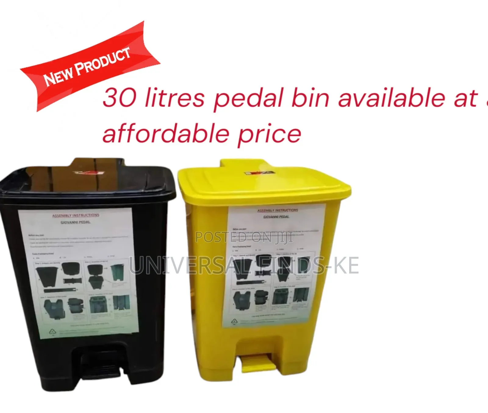 30 Litre Step-on Pedal Bin – Durable, Hygienic Easy-Clean Waste Bin