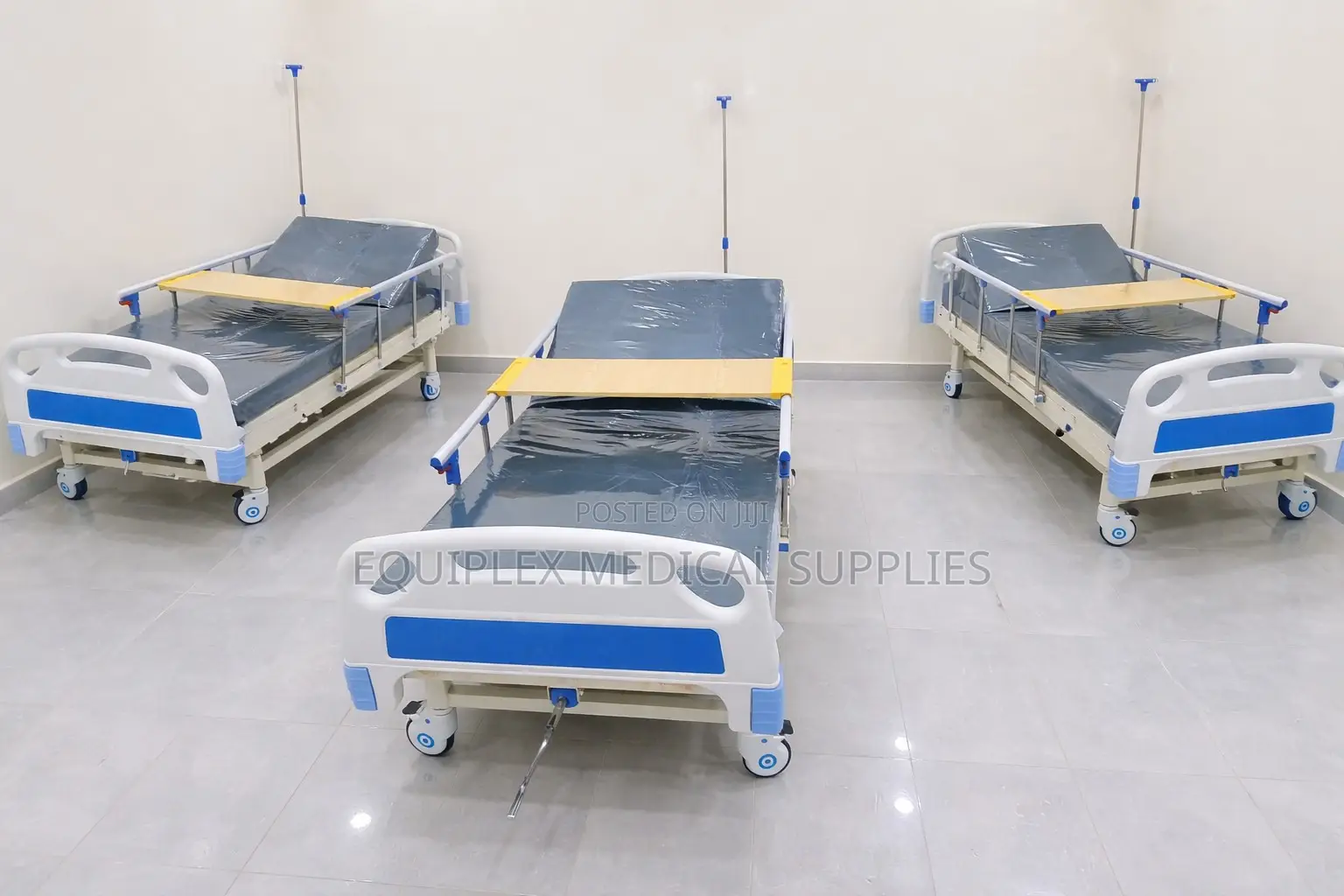 High Quality Hospital Bed (Single-Crank) (With Mattress and Iv Pole)