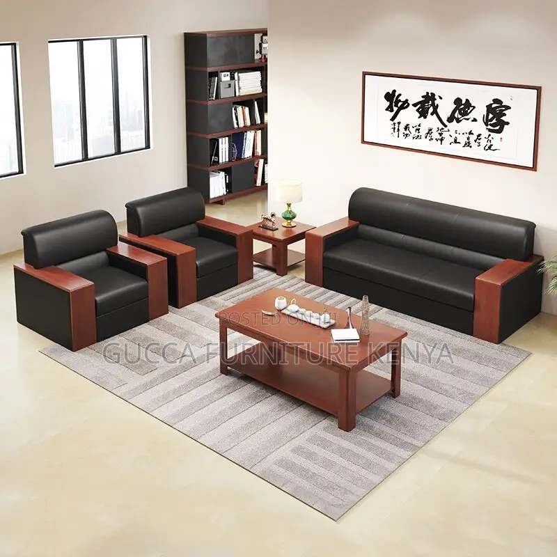 Imported 5-Seater Leather Reception Sofa Set