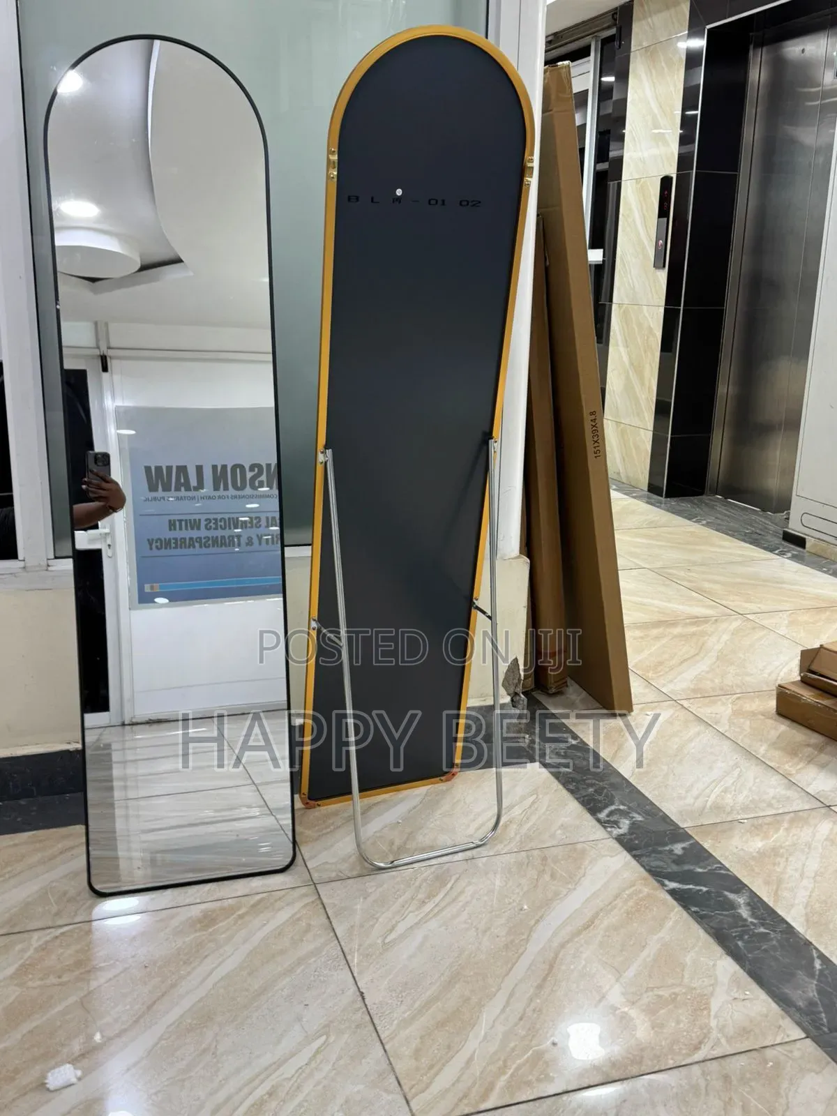 Classy Arched Aluminum Full Length Mirror*