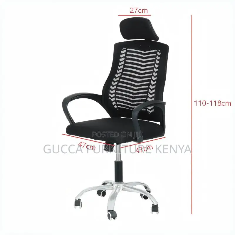 360° Swivel Headrest Mesh Secretary Chair