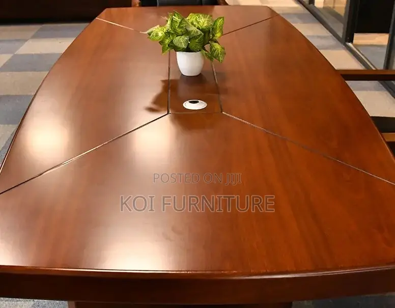 Boardroom Table; 2400mm Red Mahogany Executive Meeting Boardroom Table