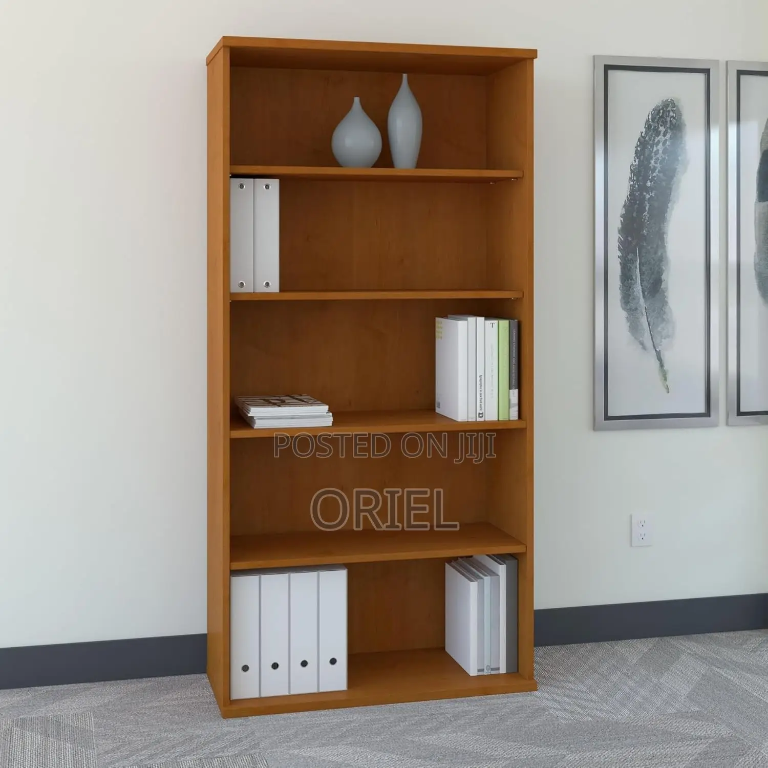 Book Shelfs :- Modern 5-Tier Corner Bookshelf for Small Spaces