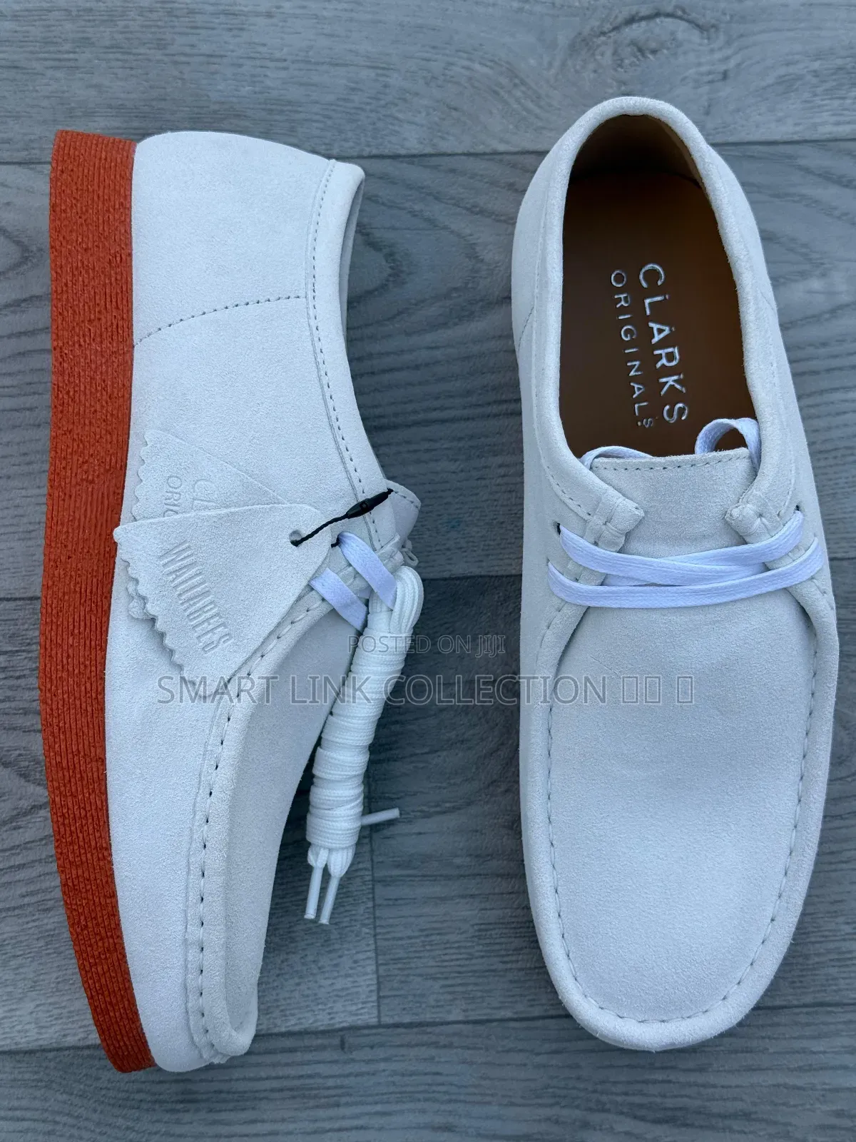 Red Grey Clarks Law Cut