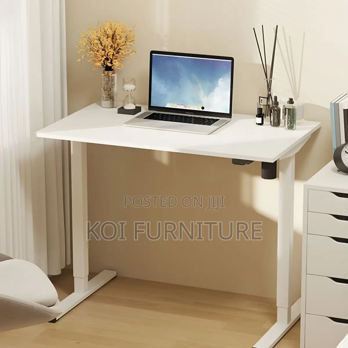 Office Table; 1.4 Meters Height Adjustable Desk With Electric Motor