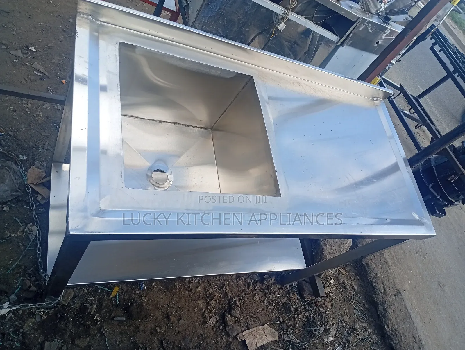Stainless Steel Single Bowl Sink.