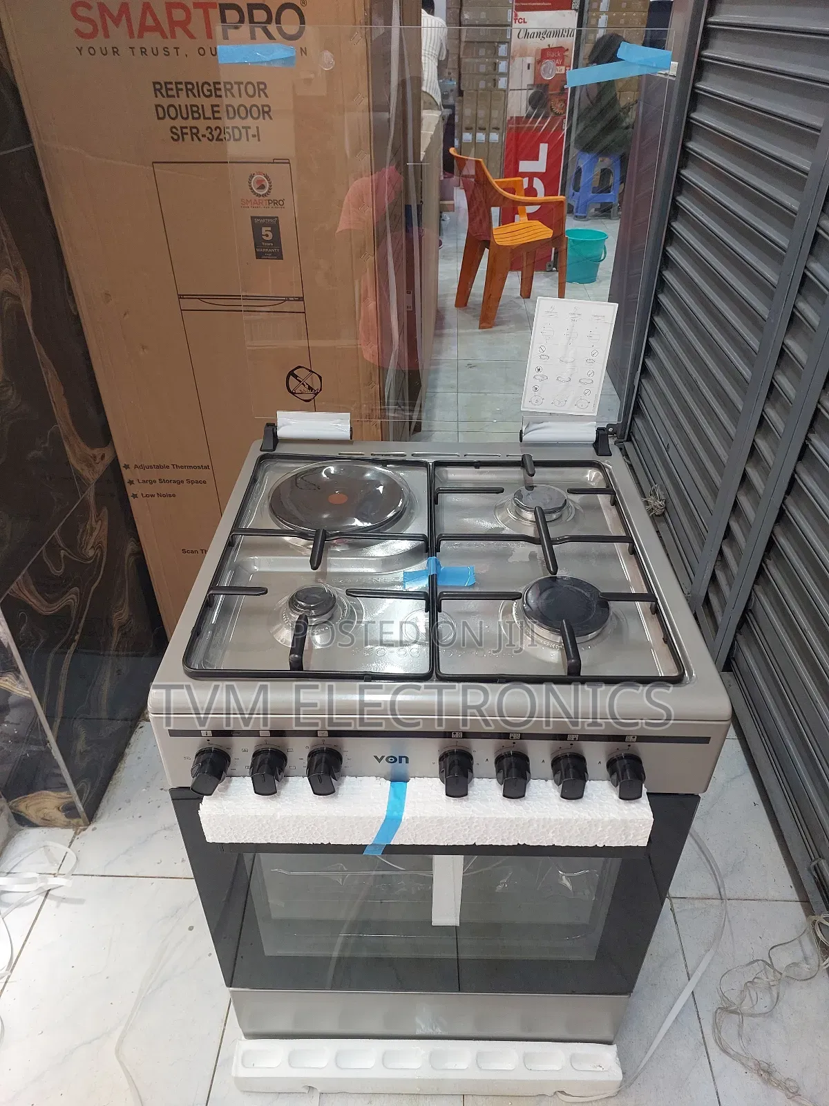 Von Vcf653151fsy Cooker – 3+1 Electric Burners ,Flame Failure Device