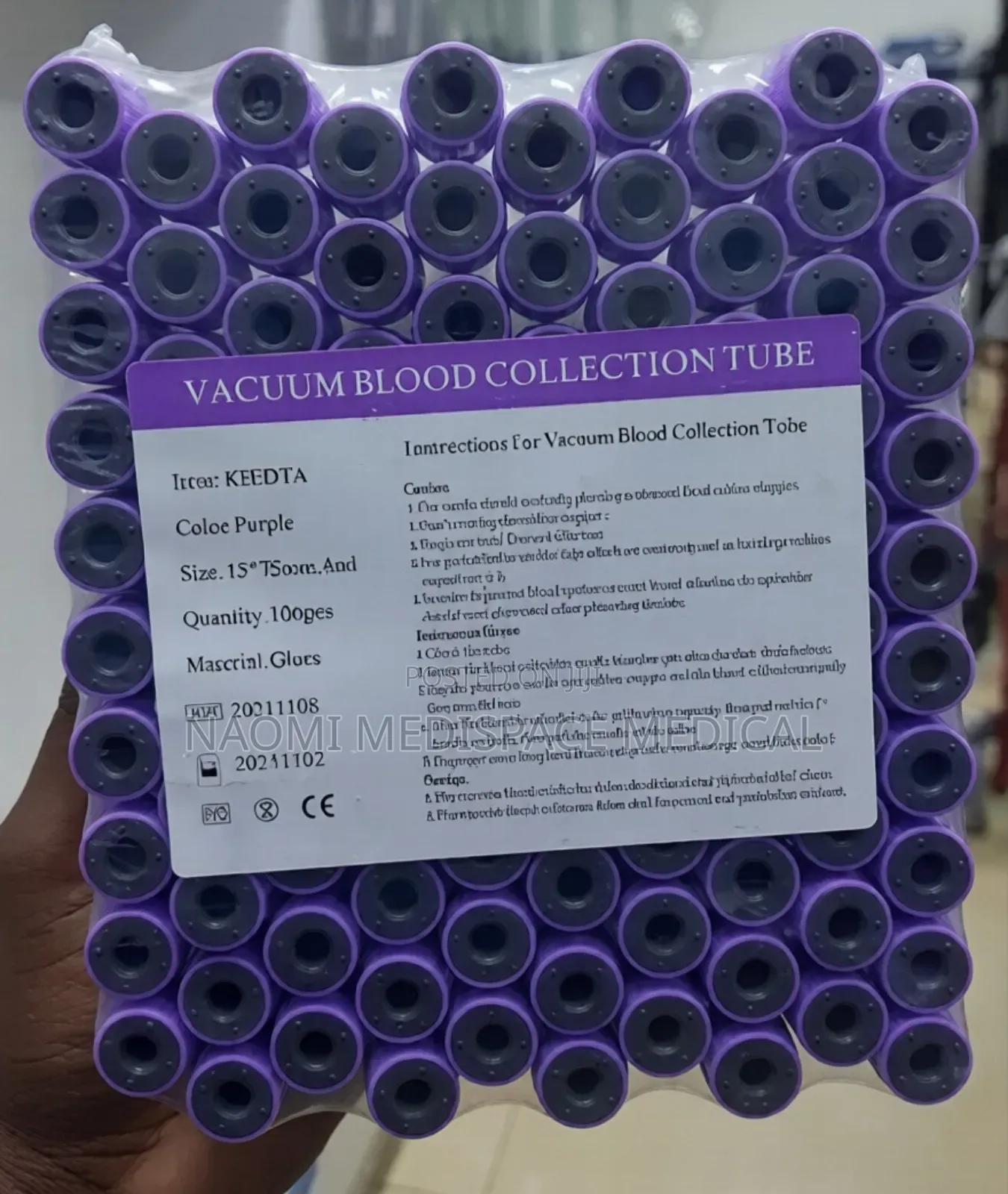Purple Top Edta Vacutainer