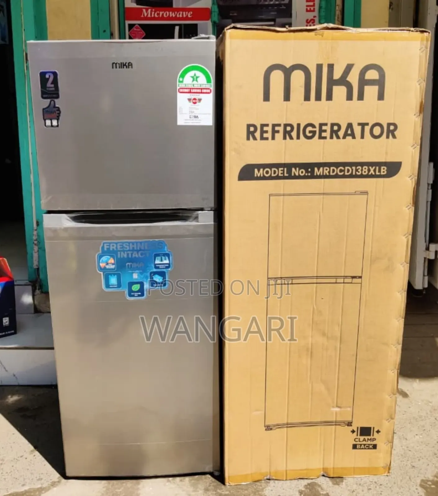 Mika 138litres Fridge Double Door
