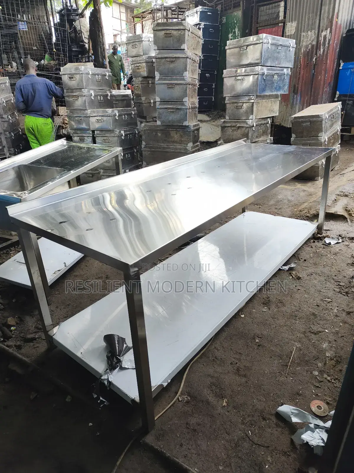Stainless Steel 7ft X 3ft Table ( Bakery)