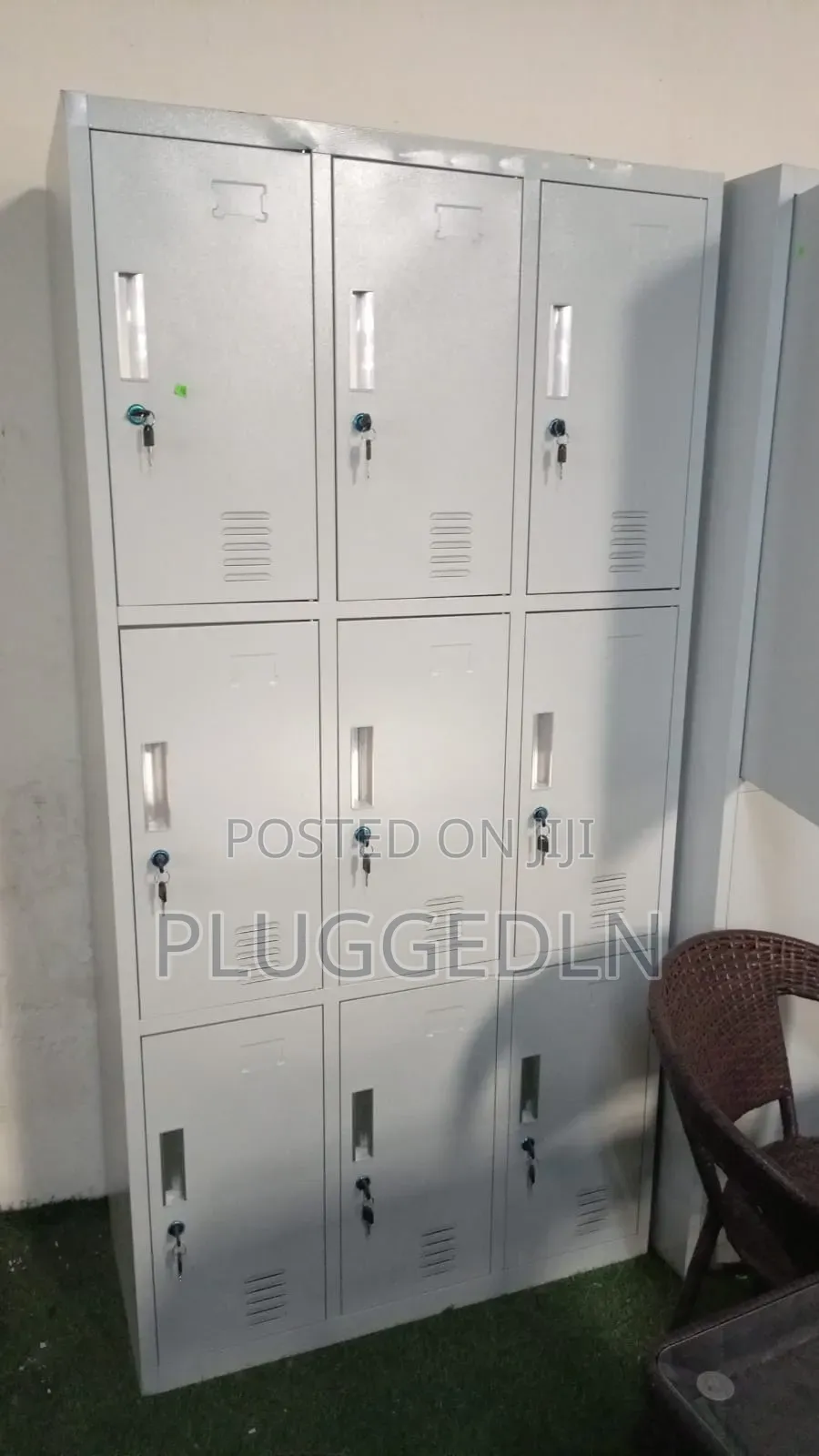 9-Door Metal Locker Cabinet.*