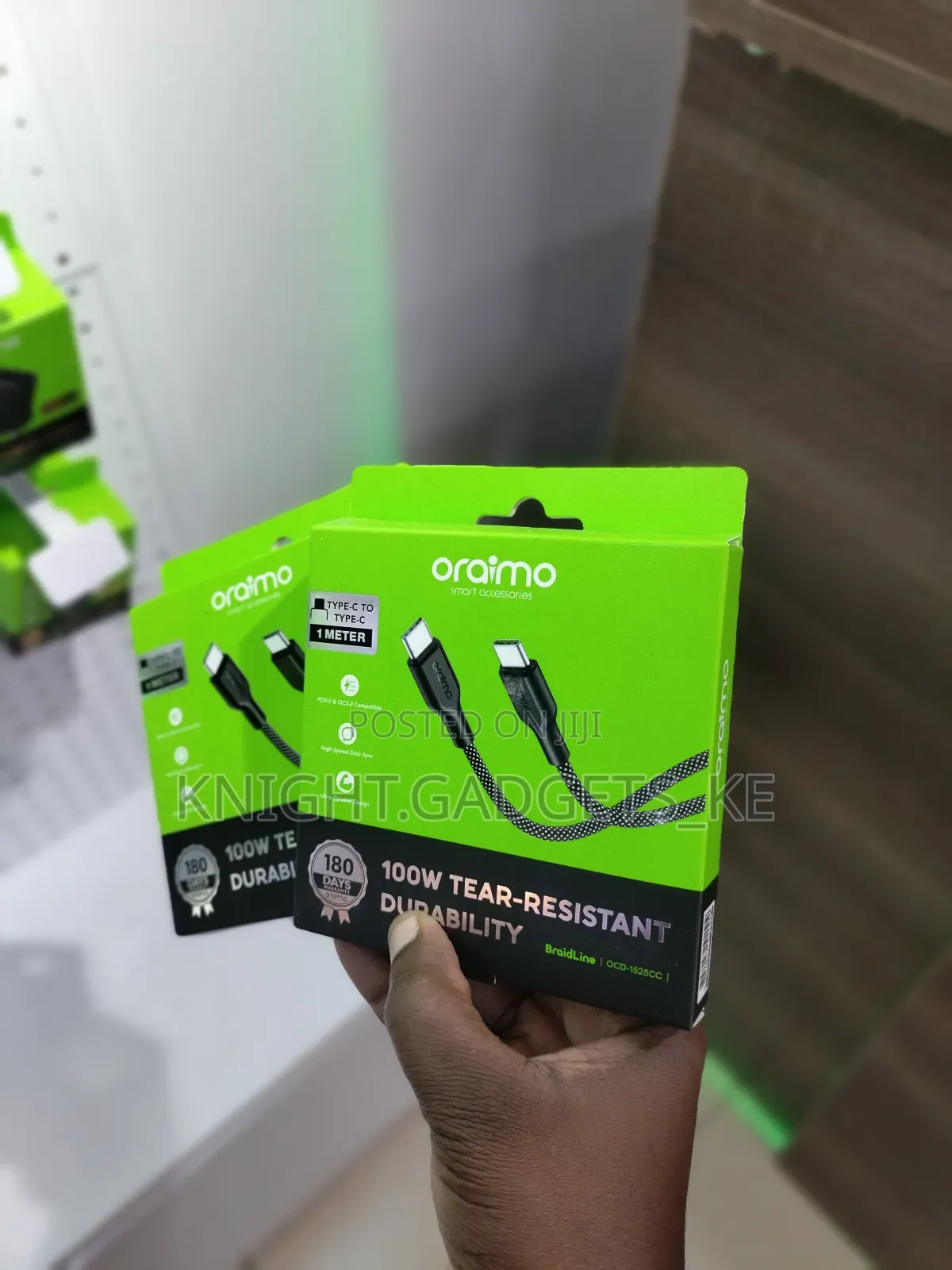 Oraimo Usb C to C (100watts) Cable .