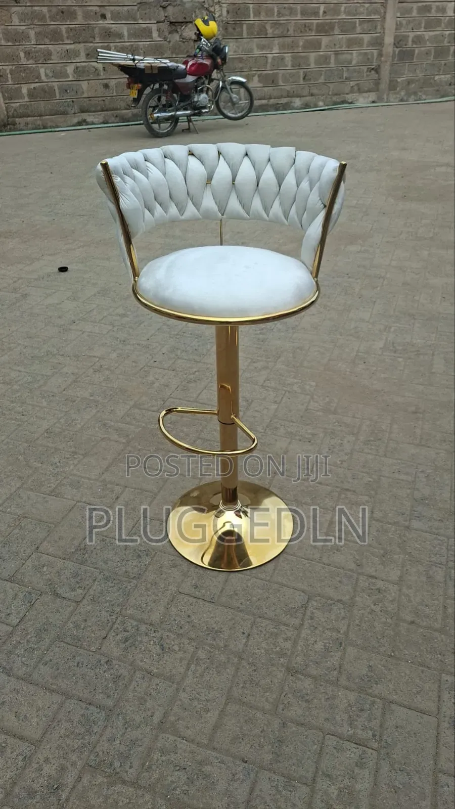 Luxury Velvet Swivel Bar Stool