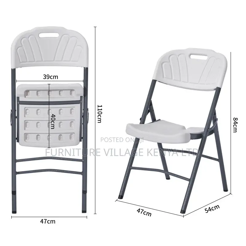 Outdoor Chair; White Foldable Outdoor Patio Chair