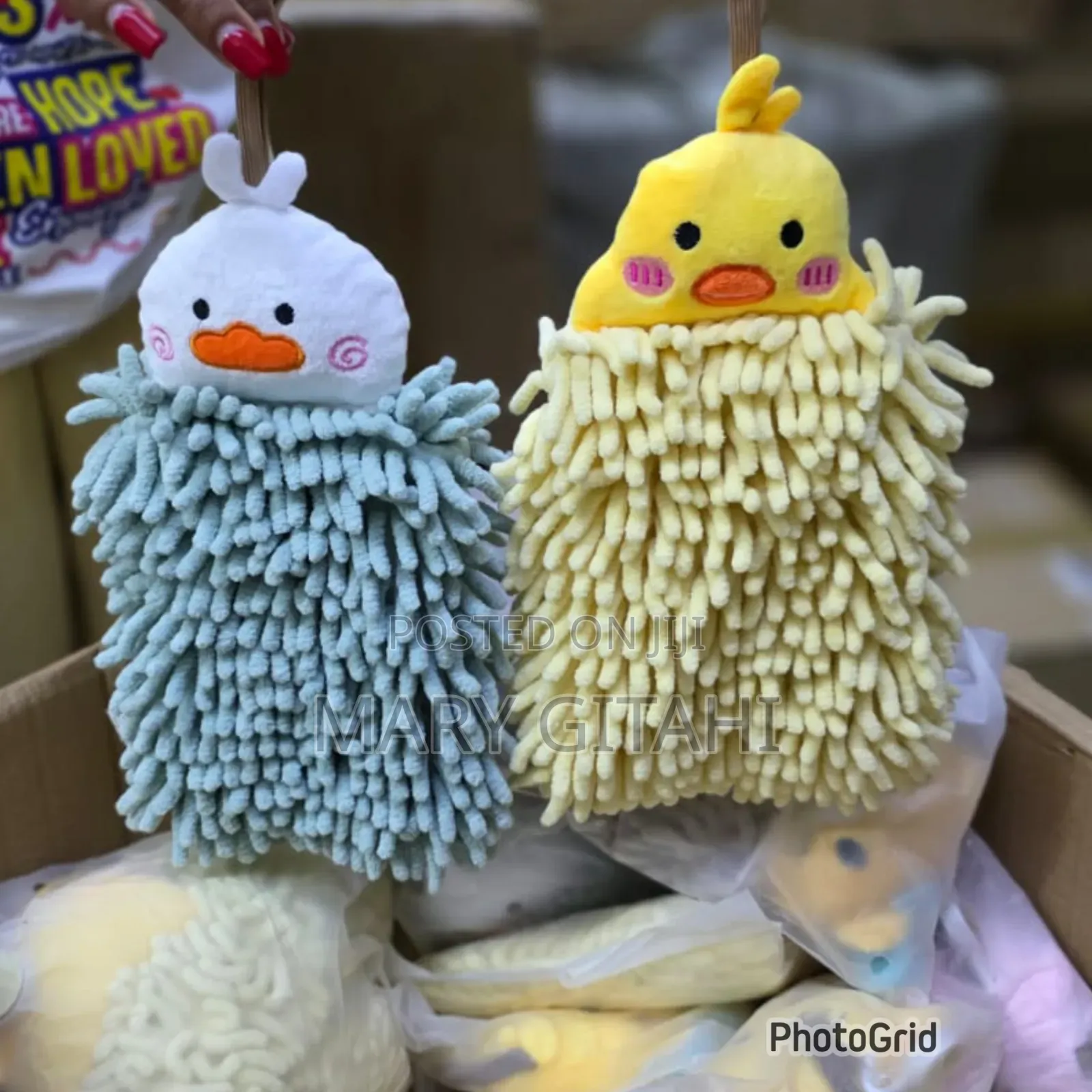 Cute Animal Chenille Hand Towels