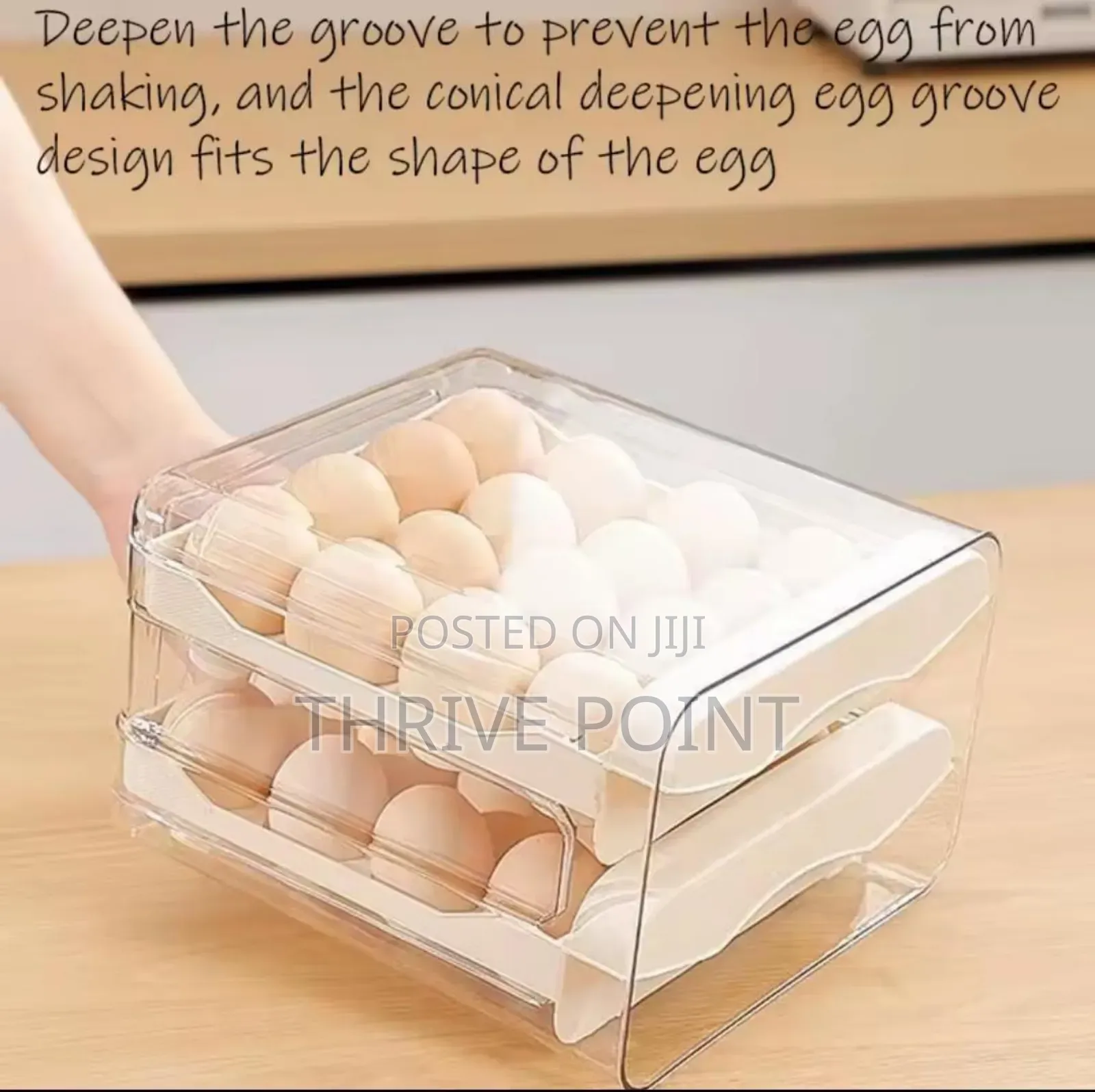 Double Layered Acrylic Egg Storage Tray.