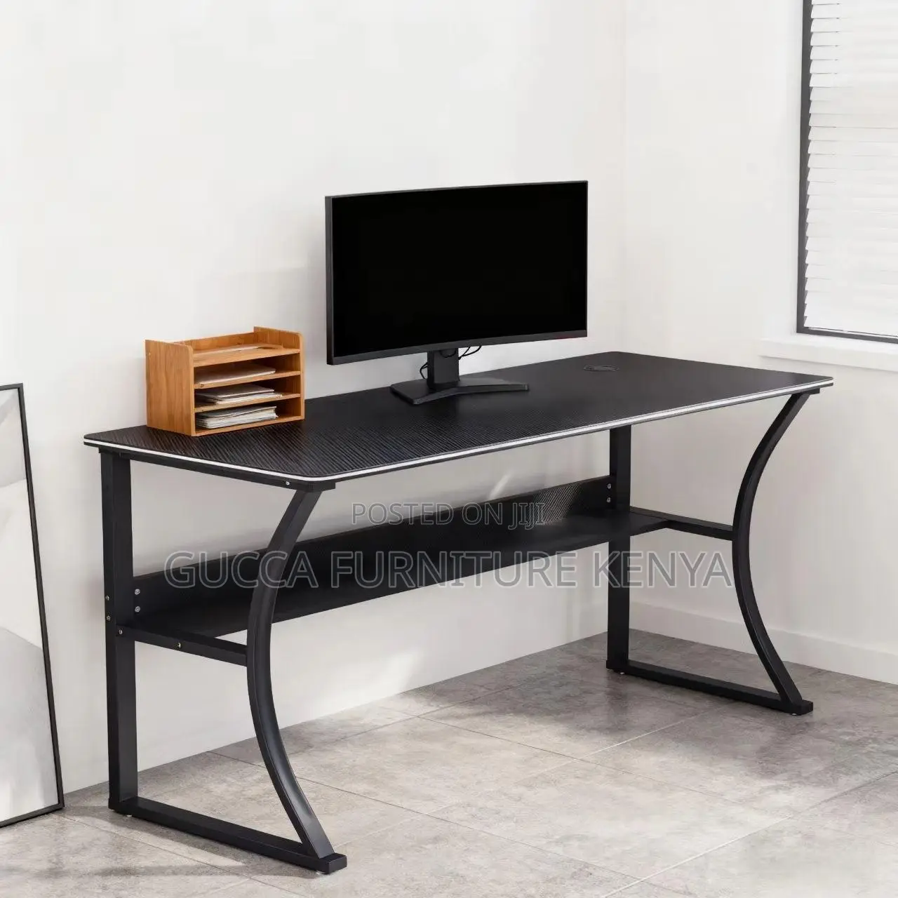 Home Study Desk With Integrated Book Storage