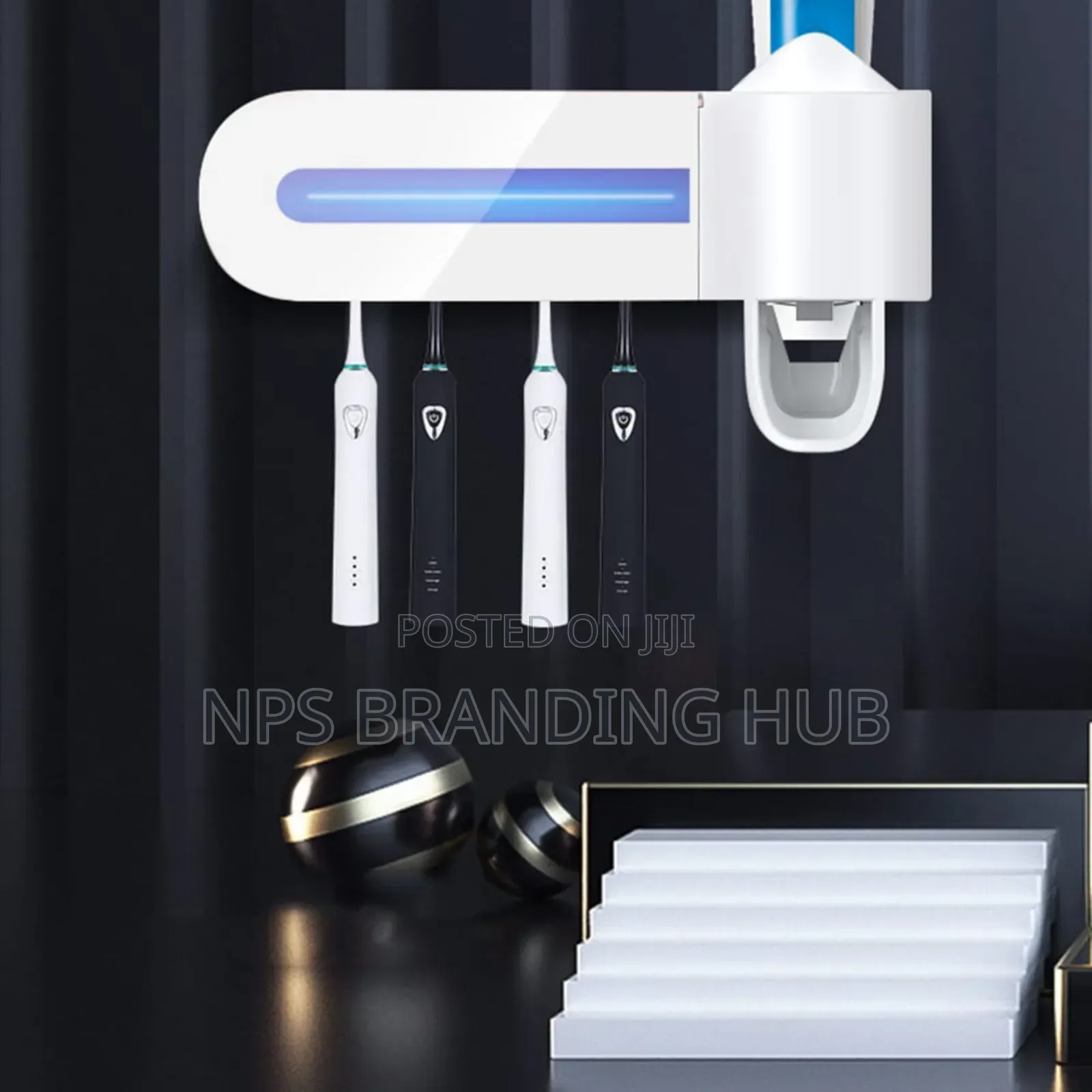 Toothbrush Sterilizer Wall Mounted With 4 Toothbrush Spaces Chu