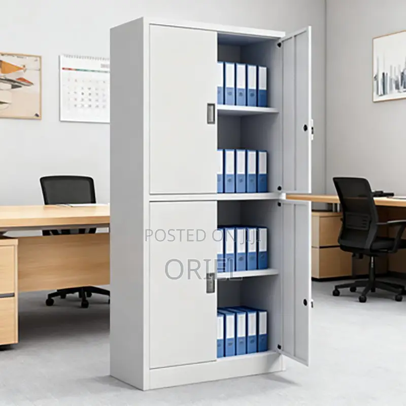 Office Cabinet : Steel Lockable 4-Door Cabinet
