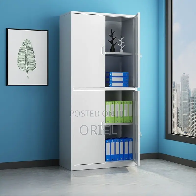 Office Cabinet : Steel Lockable 4-Door Cabinet