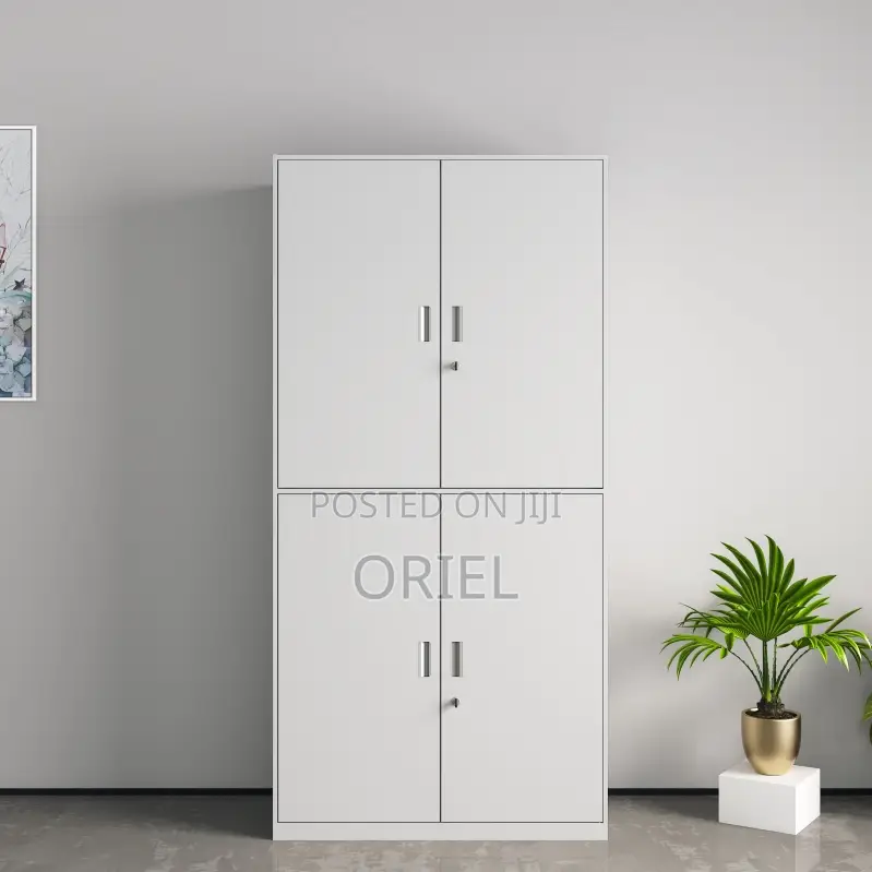 Office Cabinet : Steel Lockable 4-Door Cabinet