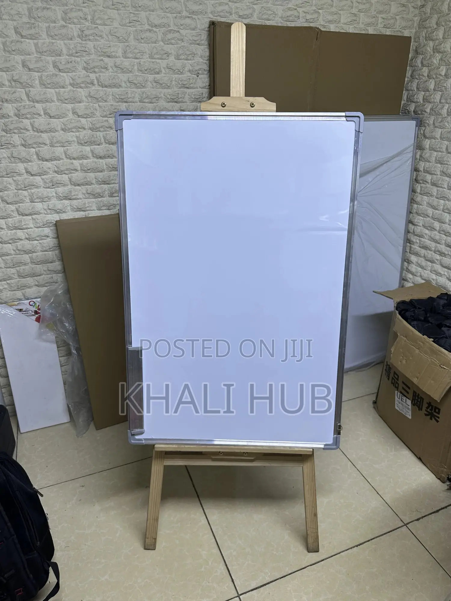 Premium Wooden Stand Whiteboard- Durable Dry Erase Writing Whiteboard