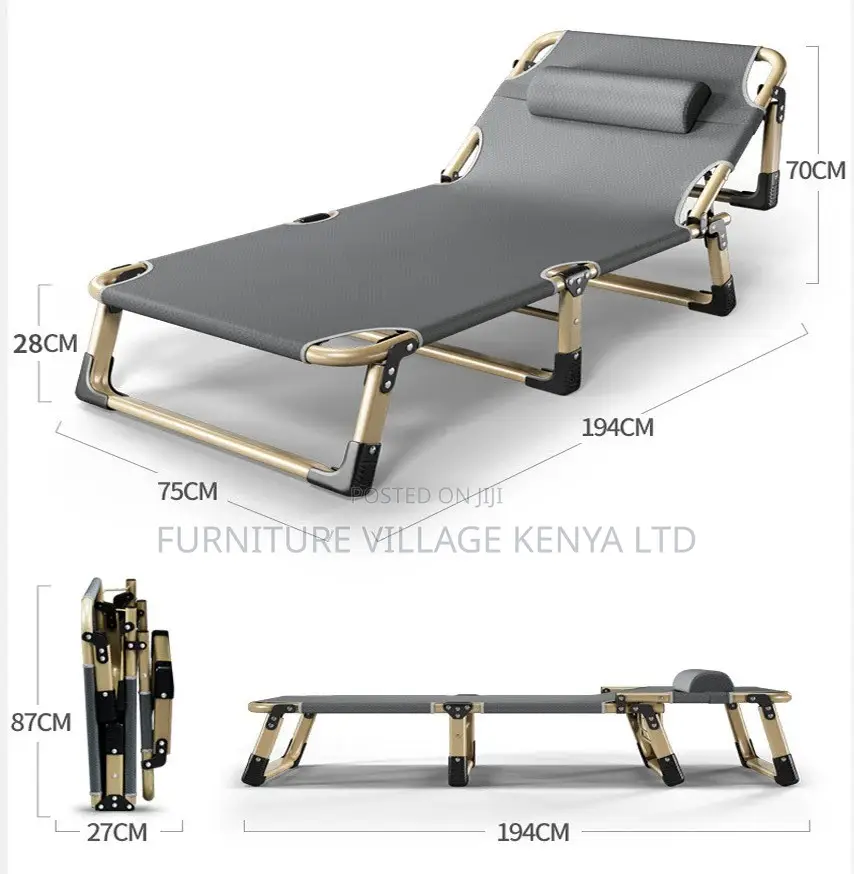 Outdoor Chair; Adjustable Foldable Portabl Bed for Ultimate Comfort