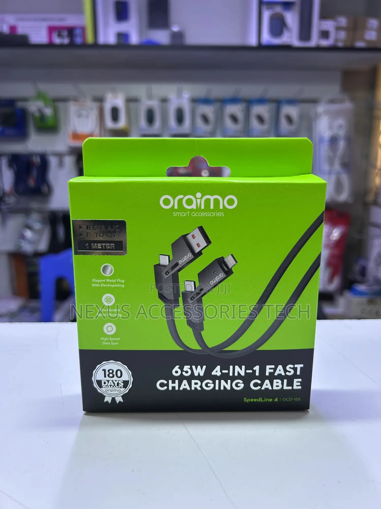 Oraimo 65w 4 in 1 Fast Charging Cable Speedline 4