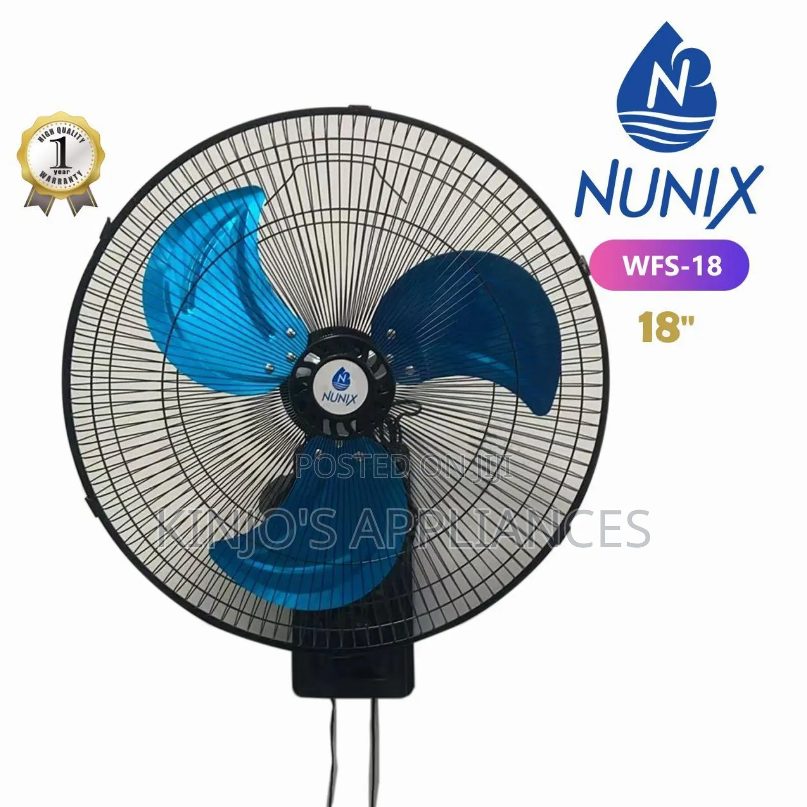 Nunix WFS-18 18" Wall Fan
