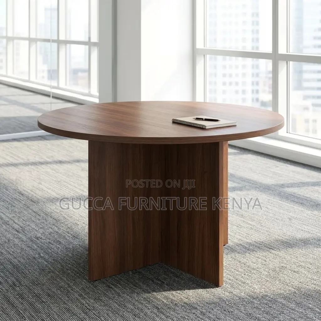 1.2m Brown Round Customized Meeting Table