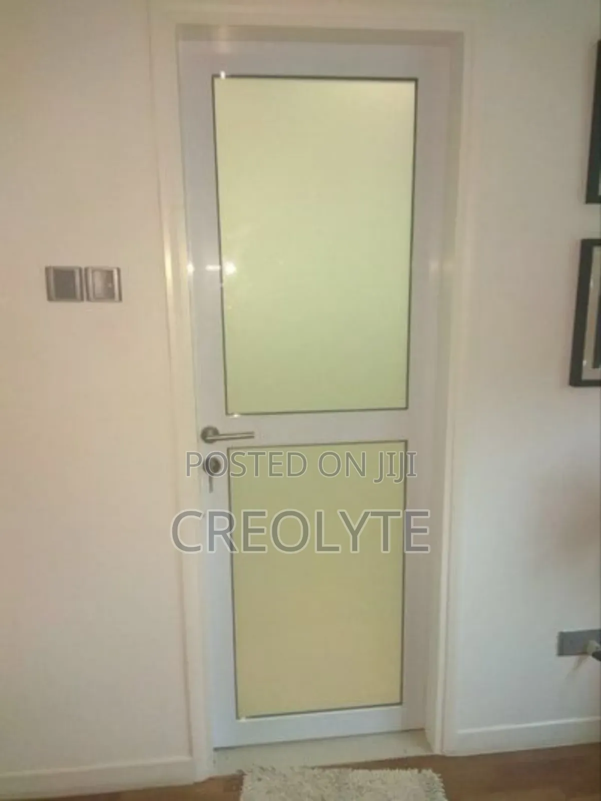 Heavy Duty White Framed Aluminium Door