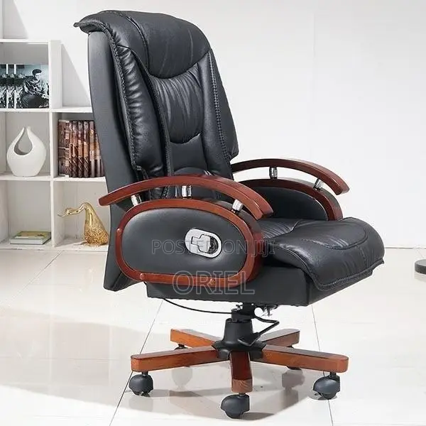 Office Chairs : High Back Leather Office Chair With Armrests