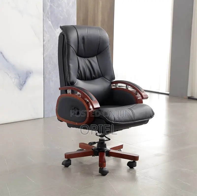 Office Chairs : High Back Leather Office Chair With Armrests