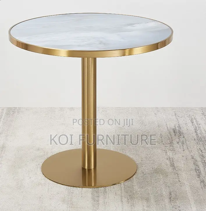 Coffee Table: Round Gold Coffee Table
