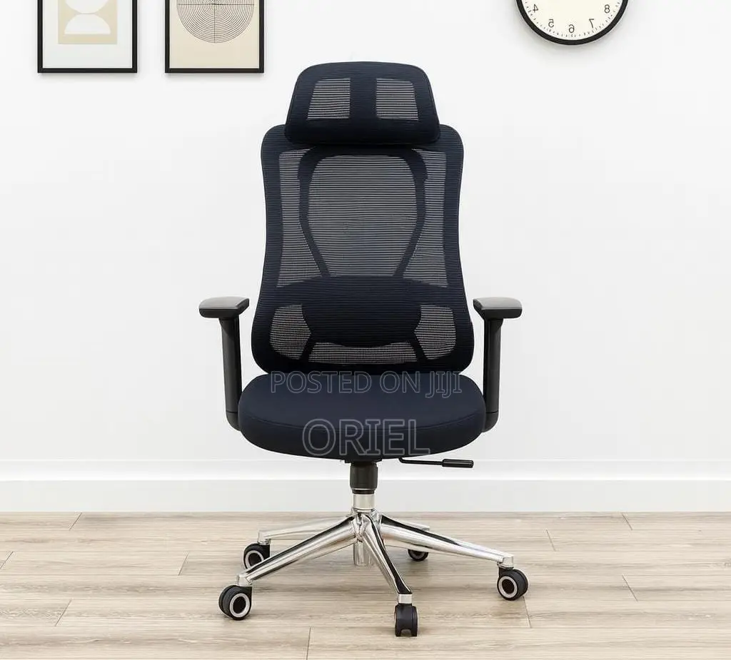 Office Chair : Adjustable Height Office Ergonomic High-Back Chair