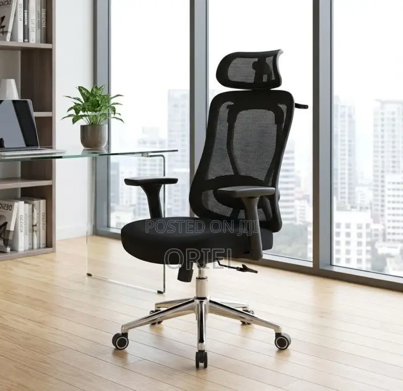 Office Chair : Adjustable Height Office Ergonomic High-Back Chair